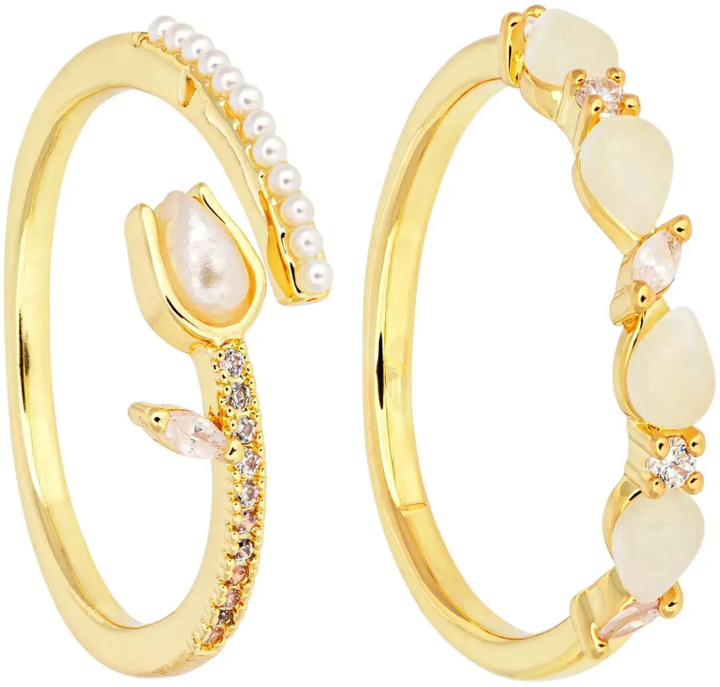 Ring-Set - Golden Tulip
