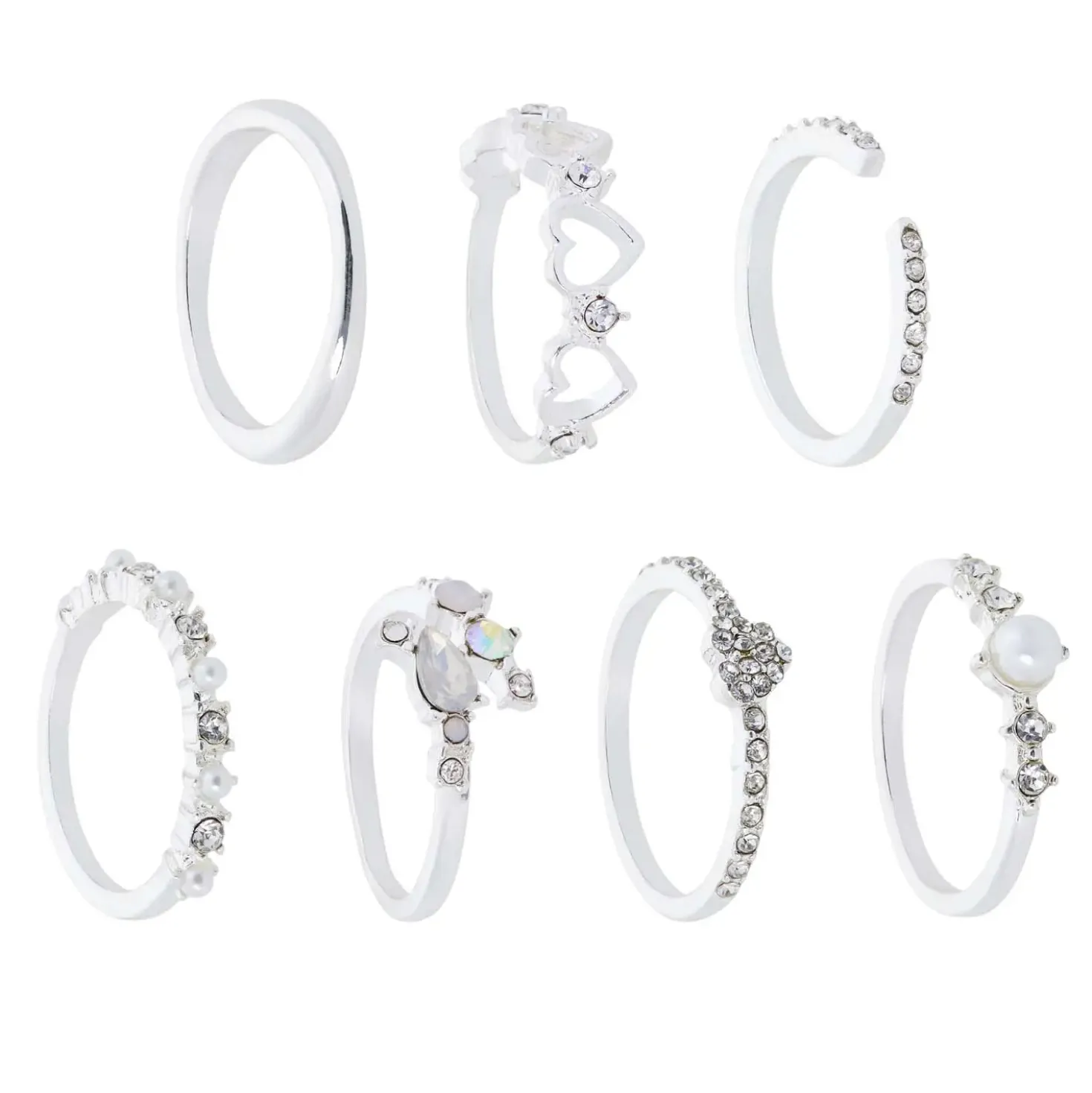 Ring-Set - Heart Charm