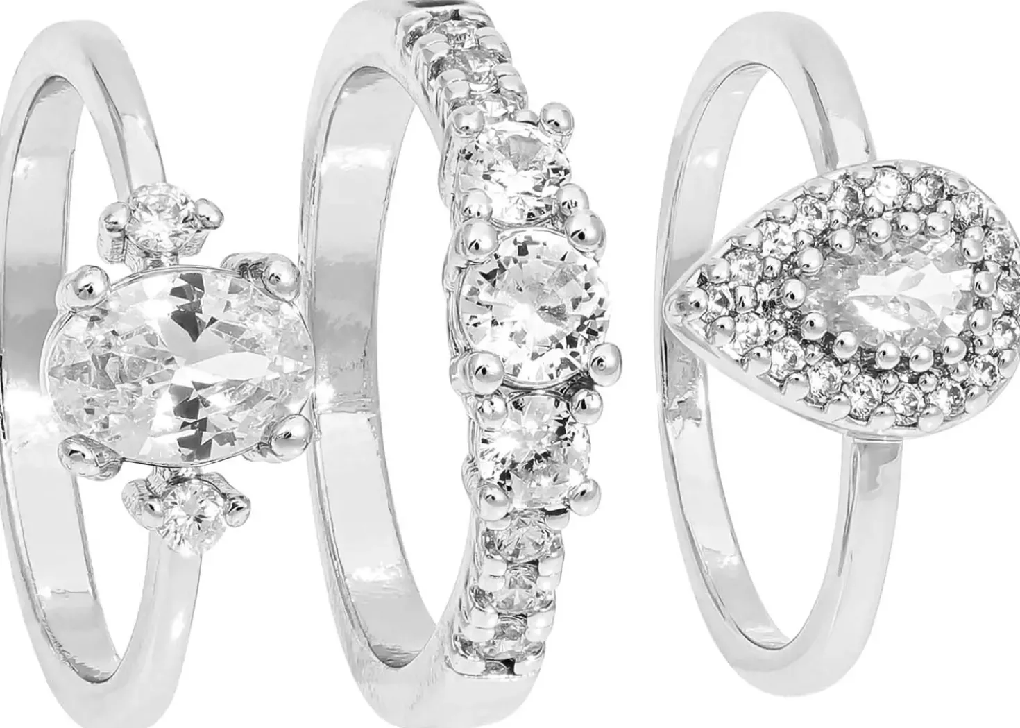 Ring-Set - Silver Zirkonia