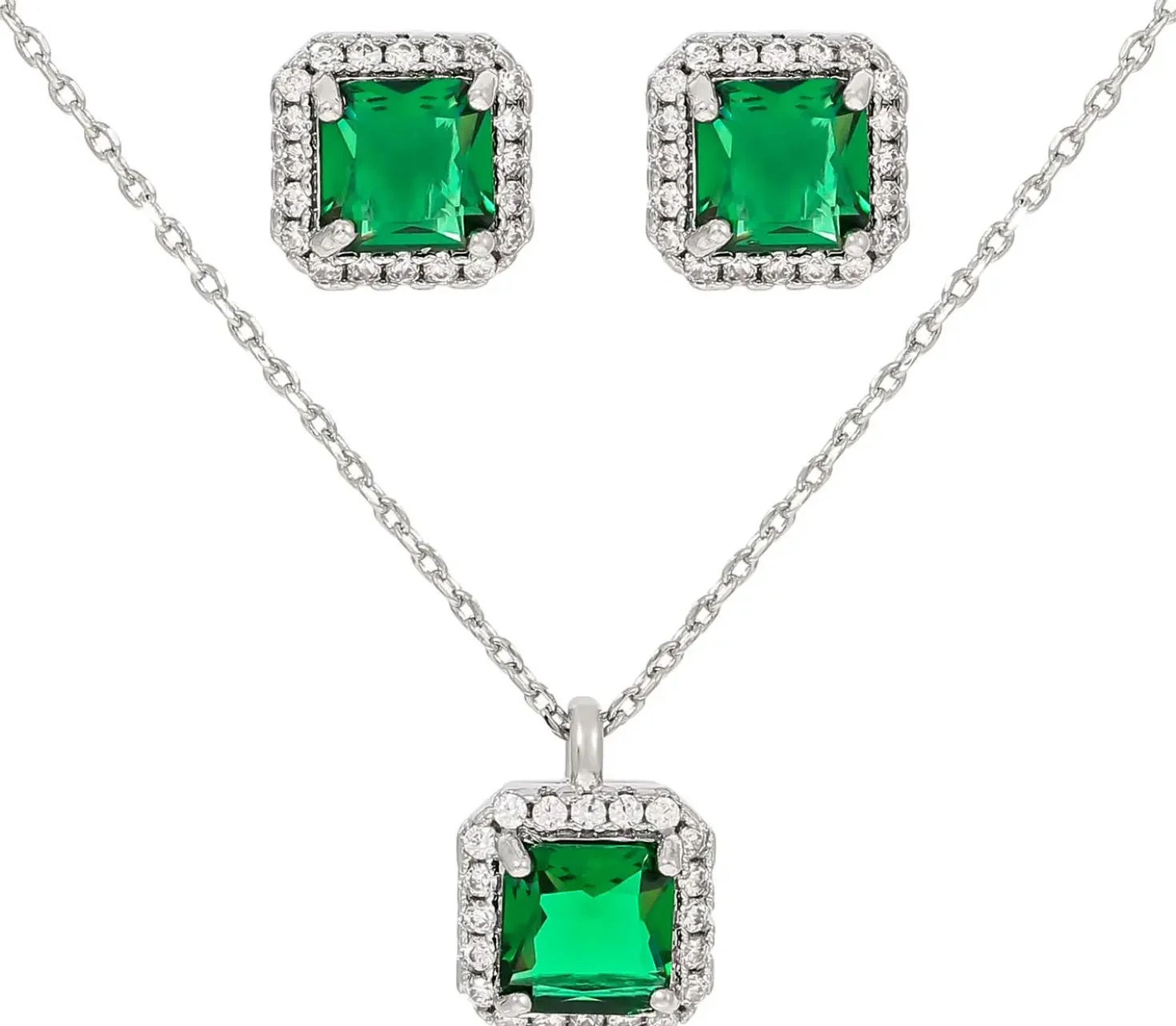 Schmuckset - Emerald Zirkonia